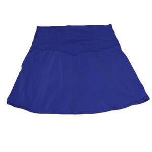 90 Degree By Reflex Blue Mini Skater Skirt